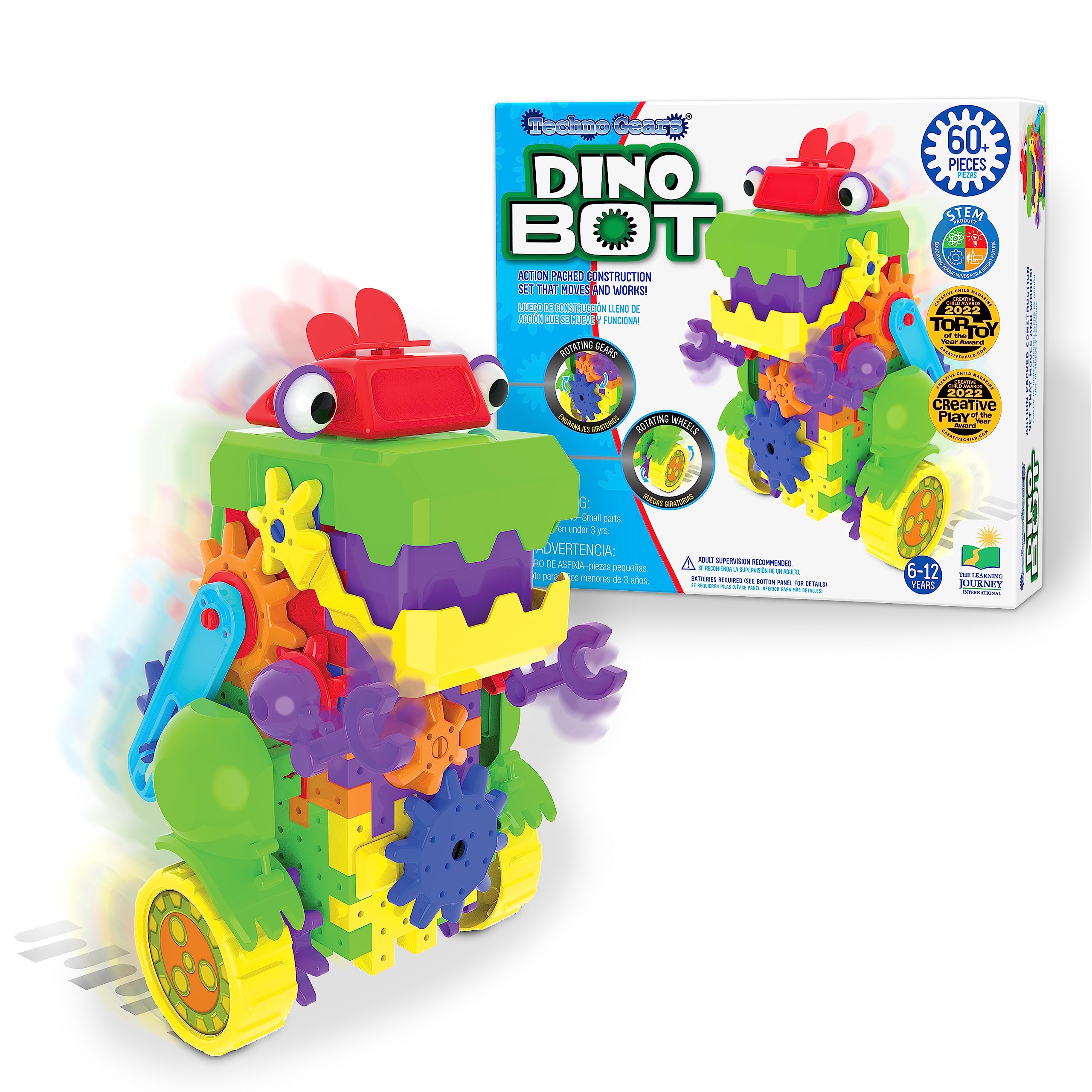 The Learning Journey: Dino Bot – 60+ Pieces – Kid Toys & Gifts for Boys & Girls Ages 6 Years and Up – STEM