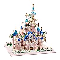 Architecture Castle with Flower Series Model Building Set,4000+pcs for Adults & Kids, Micro Blocks,Construction Set - Upgrade Version…