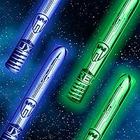 Soft Light Up Foam Toy Swords for Kids - Set of 4, 15” | Glow in The Dark Swords Games | Sleepover Games for Boys | Toy Weapon | Play Swords | Kid Outdoor Games Ages 8-12+ | Glowing & Painless!