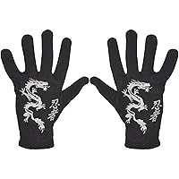 Bold Black with Dragon Design Ninja Gloves for Kids - 1 Pair - Perfect for Your Little Ninja Warrior