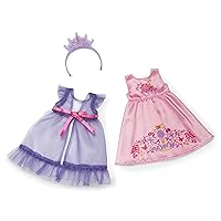 American Girl WellieWishers 14.5-inch Doll Royal Ruffles Nightie & Robe Outfit with a Tiara Headband, For Ages 4+