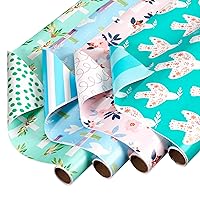 American Greetings 160 sq. ft. Reversible Religious Wrapping Paper Bundle for Weddings, First Communions and Baptisms - Designed by Kathy Davis, Religious Cross, Doves and Stripes (4 Rolls, 30 in. x 16 ft.)