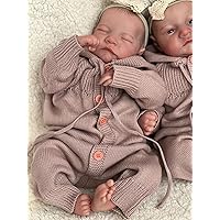 Zero Pam Lifelike Reborn 19 Inch Realistic Newborn, Sleeping Girl Handmade Silicone Baby Dolls with Soft Body and Clothes Birthday Gift for Kids Age 3+