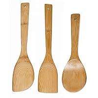IMUSA USA Cookware Spoon Set 3-Piece, Bamboo