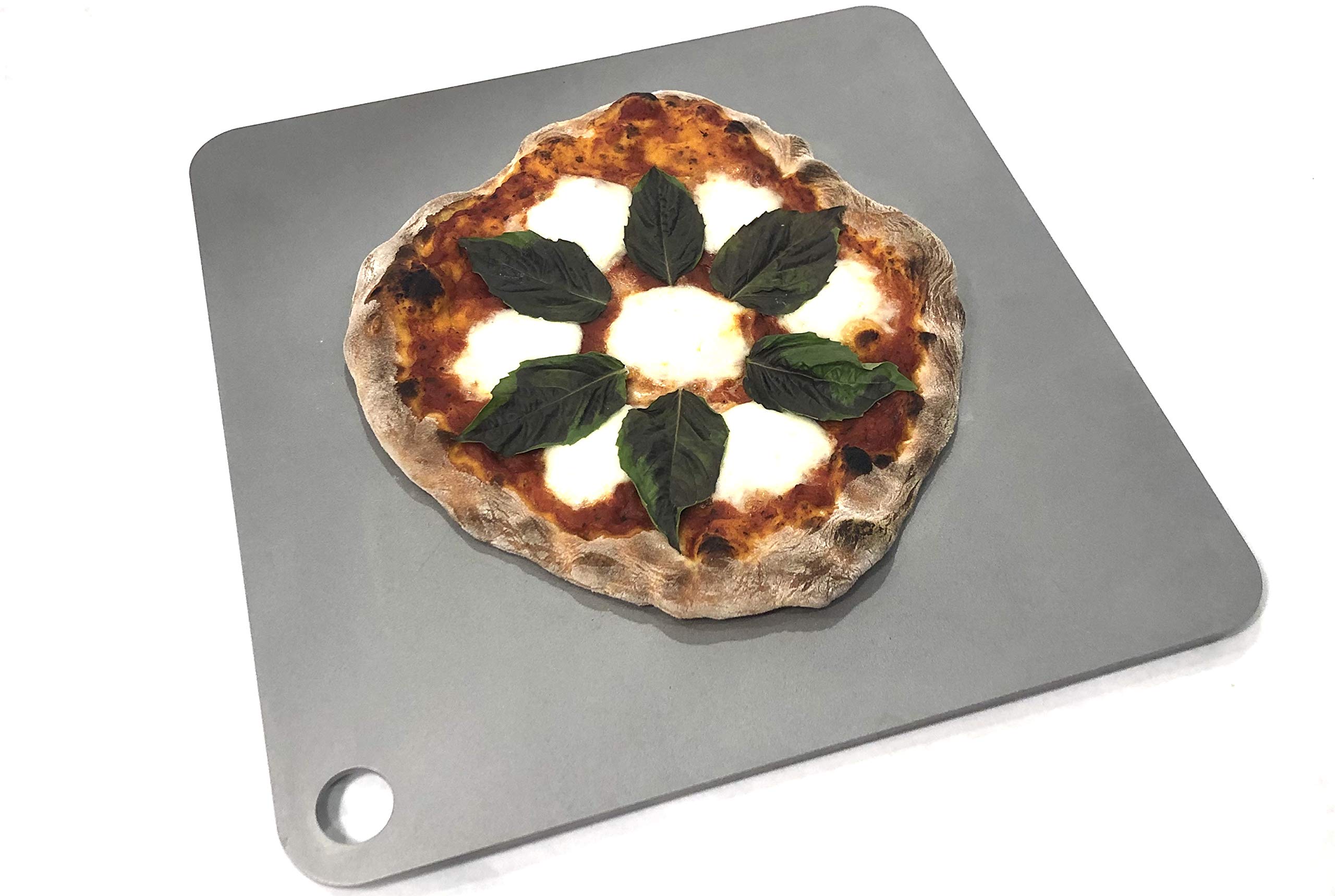 Conductive Cooking - Extra Large Pizza Steel Plate for Oven Cooking and Baking (3/8