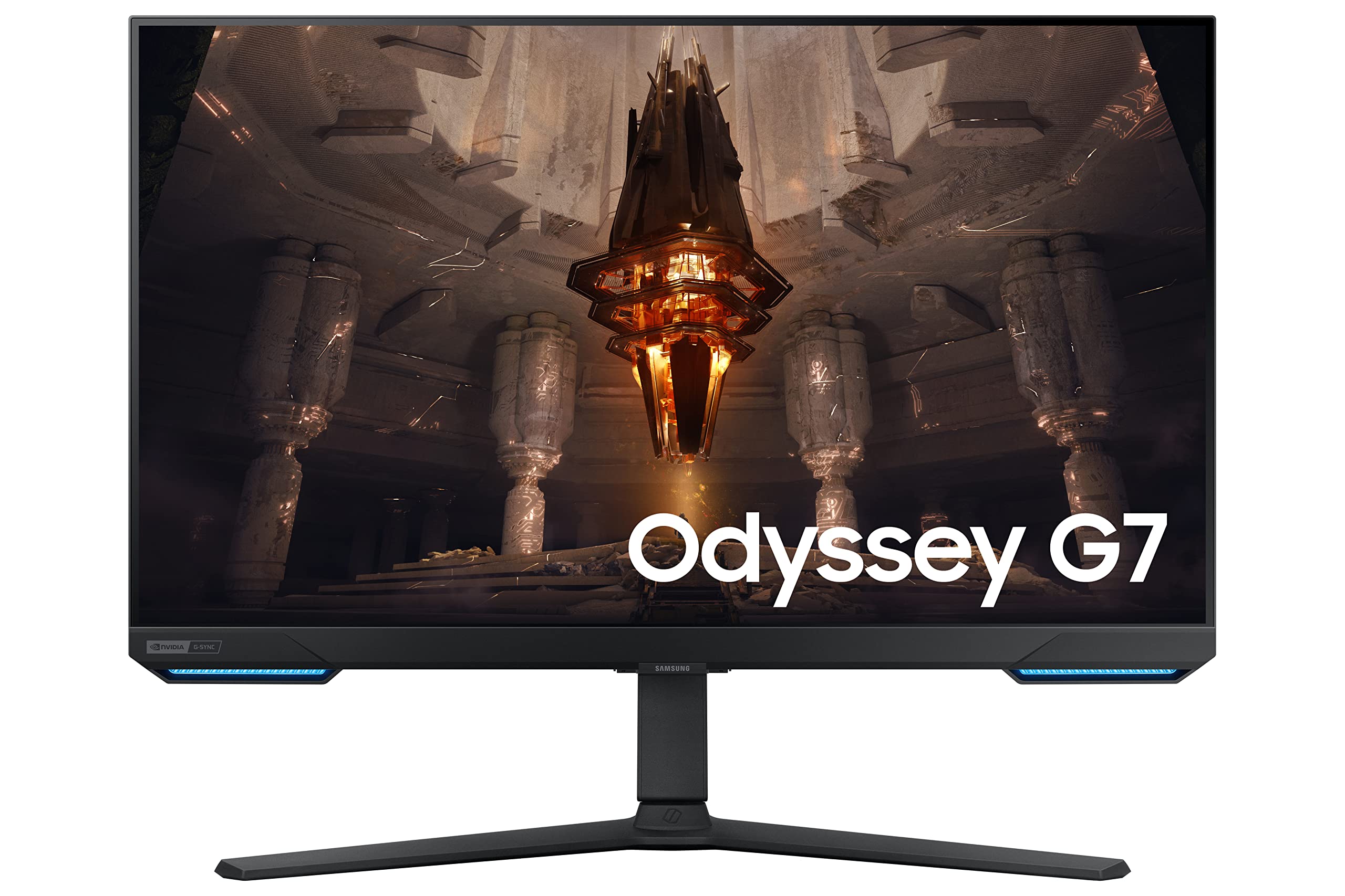 SAMSUNG Odyssey G70B Series 32-Inch 4K UHD Gaming Monitor, IPS Panel, 144Hz, 1ms, HDR 400, G-Sync and FreeSync Premium Pro Compatible, Ultrawide Game View (LS32BG702ENXGO),Black