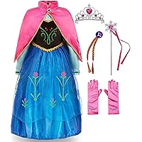 Funna Princess Costume for Toddler Girls Fancy Dress Party with Accessories