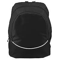 Augusta Sportswear Large Tri-Color Backpack, One Size, Black/Black/White