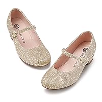 MIXIN Girls Mary Jane Dress Shoes - Princess Ballerina Flats Low Heels for School Party Wedding, Back to School Shoes for Girls (Little Kid/Big Kids)