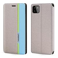 Samsung Galaxy A22 5G Case, Fashion Multicolor Magnetic Closure Leather Flip Case Cover with Card Holder for Samsung Galaxy Buddy (6.5”)
