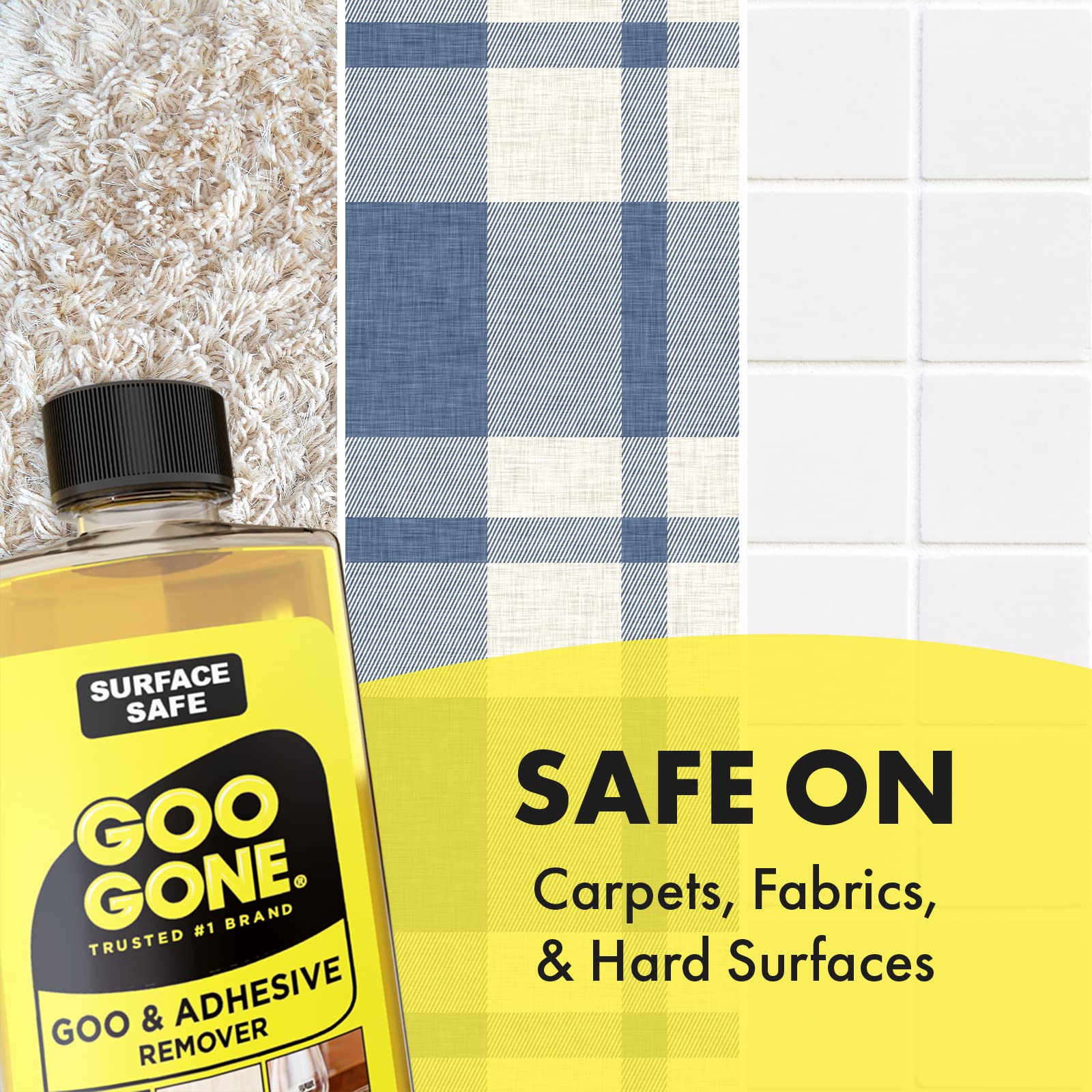 Goo Gone Original Liquid - 8 Ounce and Sticker Lifter - Surface Safe Adhesive Remover Safely Removes Stickers Labels Decals Residue Tape Chewing Gum Grease Tar Crayon Glue