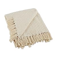 DII Modern Zig Zag Throw Blanket Woven Cotton, Hand-Knotted 2.5