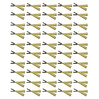 Beistle 100-Piece Sparkling Gold Horns, 9-Inch, gold/black (88568-100)