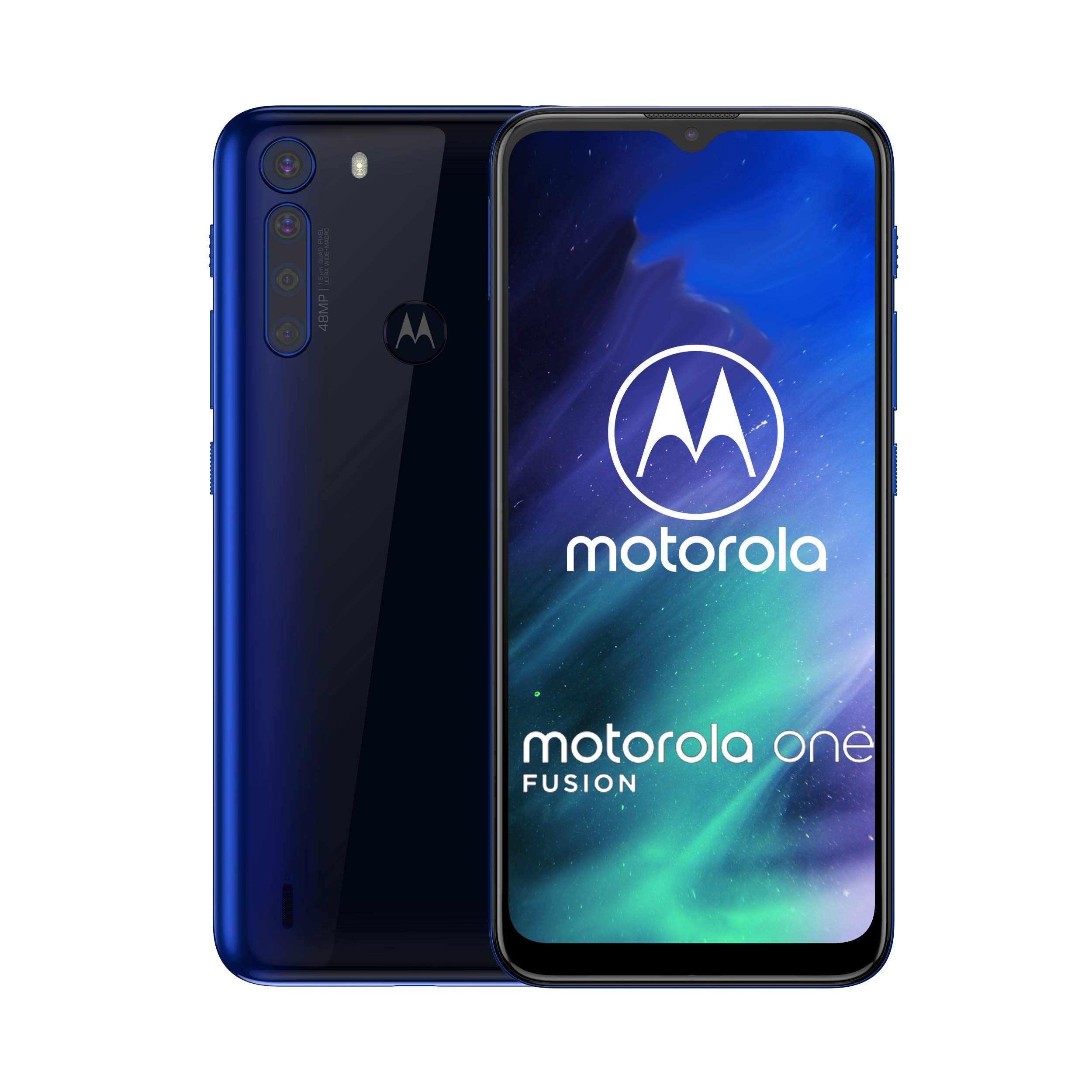 Motorola One Fusion | Unlocked | GSM Only | 4/128GB | 48MP | 2020 | Deep Sapphire | NOT Compatible with Sprint or Verizon