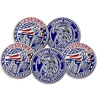 5 Pieces Thank You for Your Service Coin for Veterans Day Gifts Military Challenge Coin Military Gifts for Men Women