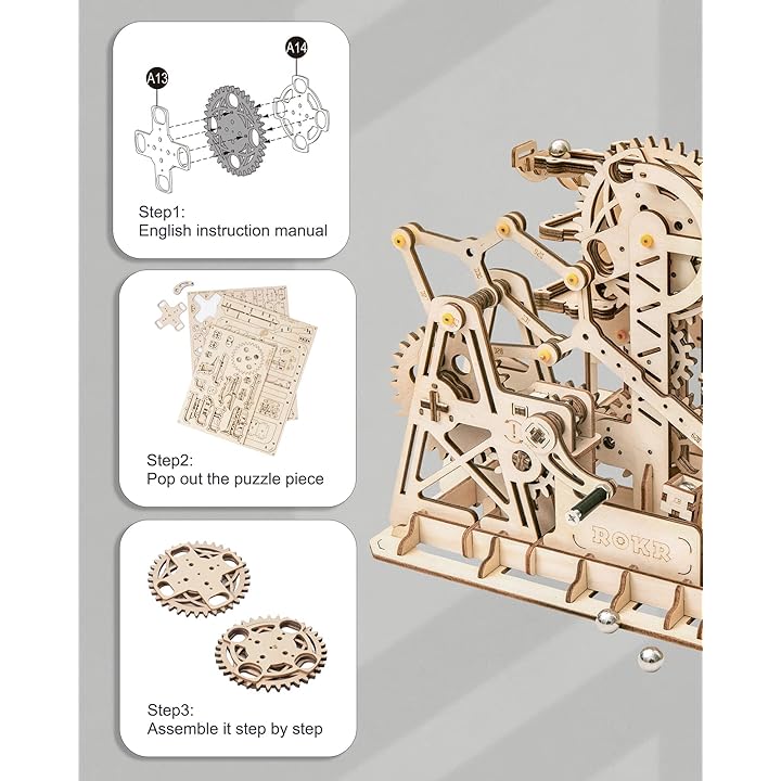 3D Mechanical Puzzle SAFE wooden moving model for self-assembly storage box 
