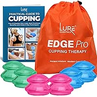 Cupping Therapy Set - Cupping Kit for Massage Therapy - Silicone Cupping Set - Massage Cups for Cellulite and Lymphatic Massage, 6 Large Multi-Color Cups (Green, Blue, Pink)