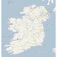 Gifts Delight Laminated 24x25 Poster: Road Maps of Ireland with Counties Images