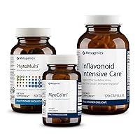 Metagenics Inflavonoid Intensive Care - 120 Softgels, MyoCalm - 60 Tablets, and PhytoMulti Without Iron - 60 Tablets