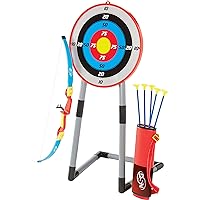 NSG Deluxe Bow and Arrow Set for Kids - Toy Archery Bow with Large Freestanding Target, Suction Cup Arrows, and Quiver