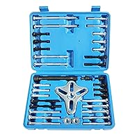 46pcs Harmonic Balancer Puller Set,Flange Type Gear and Crank Puller,Power Steering Pulley Puller Installer Tool Set,Use with Harmonic Balancers,Crankshaft Pulleys and Gears