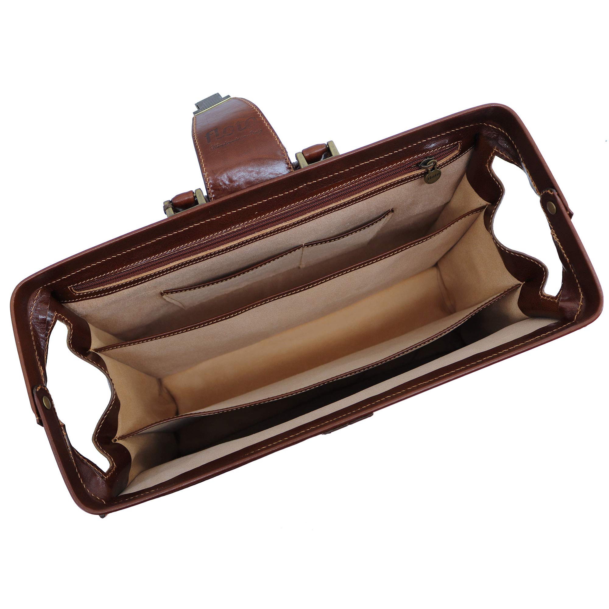 Floto Ciabatta Italian Leather Briefcase Attache (Vecchio Brown)