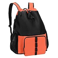 Fasrom Mesh Beach Bag Backpack with Zipper Bottom, Sport Gym Backpack for Swimming, Beach, Pool and Travel(Patent Design), Orange