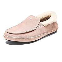 OLUKAI Ku'una Slipper, Women's Slip-On Shoes, Genuine Shearling & Premium Nubuck Leather, Drop-In Heel Design, Cozy & Ultra-Soft Comfort Fit