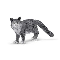 Schleich Farm World, Realistic Cute Animal Toys for Boys and Girls, Maine Coon Cat Toy Figurine