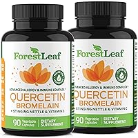 Quercetin 500mg - Quercetin with Bromelain, Vitamin C & Stinging Nettle Veggie Capsules - Advanced Quercetin Supplement (Unflavored 90 Count (Pack of 2))