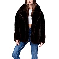 [BLANKNYC] Womens Faux Fur Short Coat