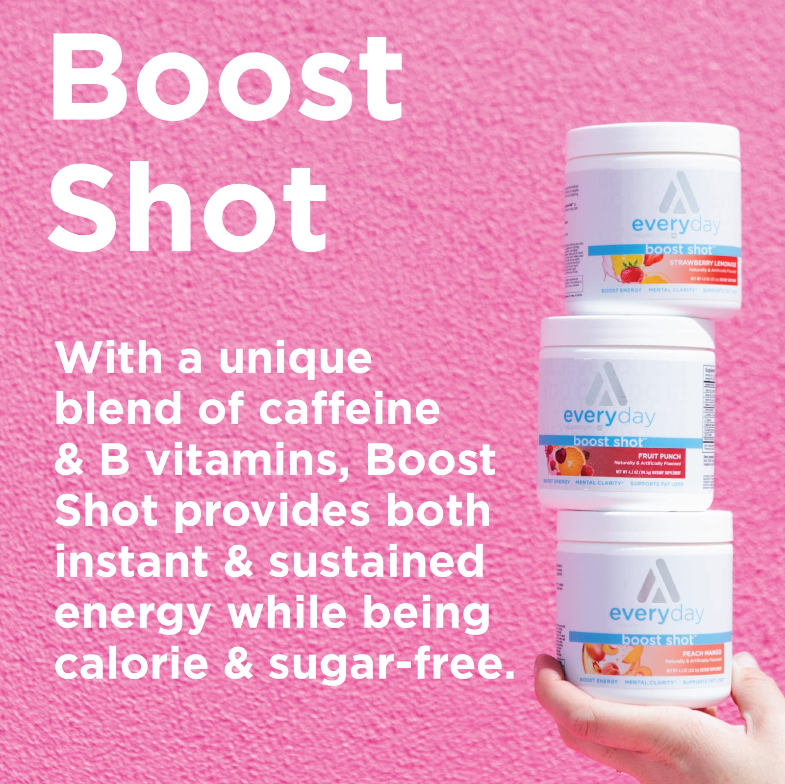 TransformHQ Everyday Boost Shot 28 Servings (Strawberry Lemonade) - Non-GMO, Gluten-Free