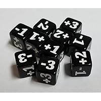 Gaming 10x Black Micro CCG Stats Modifier Dice for Games Like Magic: The Gathering (10mm)