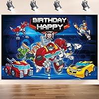 Cartoon Birthday Backdrop for Kids Boy, Party Birthday Decoration Party Supplies Photo Booth Studio Props 5X3FT