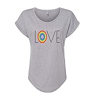 Womens Mens Fashion Pride Tshirts - Rainbow Love - Festival Group Equal Rights Collection