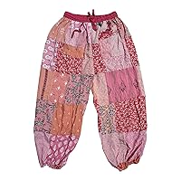 RAJBHOOMI HANDICRAFTS Women's Patchwork Boho Pants - Loose Yoga Harem Joggers - Casual Bohemian Hippie Palazzo Lounge Comfy