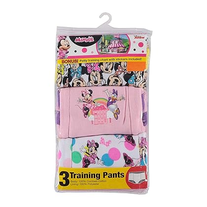 Disney Baby Girls' Minnie Mouse Potty Training Pants 3, 7, 10-pk in Sizes 18m, 2t, 3t & 4t