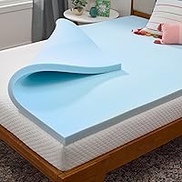 2 Inch Gel Infused Memory Foam Mattress Topper – Cooling Mattress Pad – Ventilated and Breathable – CertiPUR Certified - Full