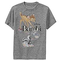 Disney Kid's Bambi Friends T-Shirt, Charcoal Heather, Small