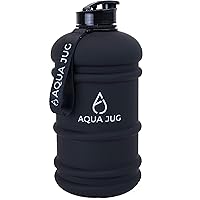 Big Water Bottle, Dishwasher Safe BPA Free Drinking Water, Dark Knight Black 2.2L, Great for Gym Fitness Workout Sports Hiking and More