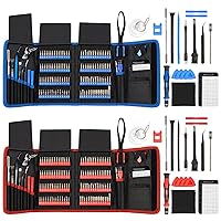 142-Piece Electronics Precision Screwdriver with 120 Bits Magnetic Repair Tool Kit for iPhone, MacBook, Computer, Laptop, PC, Tablet, PS4, Xbox, Nintendo, Console Blue&Red