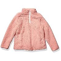 Amazon Essentials Girls and Toddlers' Sherpa Fleece Quarter-Zip Jacket