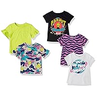 Girls and Toddlers' Short-Sleeve T-Shirt Tops (Previously Spotted Zebra), Multipacks
