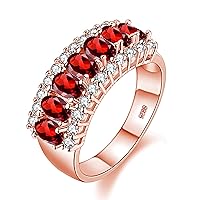 Beautiful Women's 7 Stones Wedding Band Oval Cubic Zirconia Engagement Anniversary Rings J501