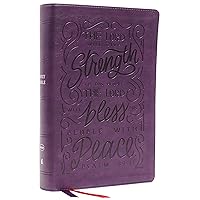 NKJV, Giant Print Center-Column Reference Bible, Verse Art Cover Collection, Leathersoft, Purple, Thumb Indexed, Red Letter, Comfort Print: Holy Bible, New King James Version