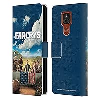 Head Case Designs Officially Licensed Far Cry 5 Key Art and Logo Main Leather Book Wallet Case Cover Compatible with Motorola Moto E7 Plus