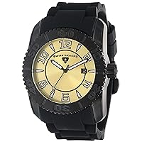 Men's 20068-BB-10 Commander Collection Black Ion-Plated Gold Dial Watch