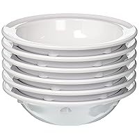 Winco MMB-4W Melamine Fruit Bowl, 4-Ounce, White (Pack of 12),Medium