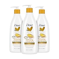 Dove Body Love Softening Body Lotion with Mango & Almond Pack of 3 For Touchably Soft Skin Butters Lotion for Dry Skin with Restoring Ceramide Serum 13.5 oz