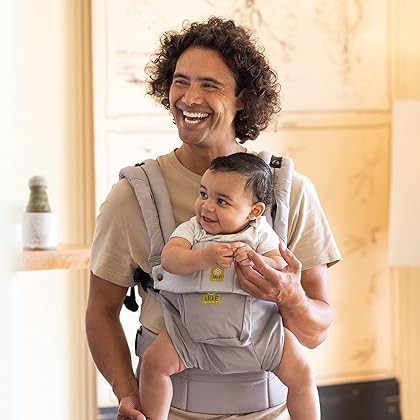LÍLLÉbaby Complete All Original Ergonomic 6-in-1 Baby Carrier Newborn to Toddler - with Lumbar Support - for Children 7-45 Pounds - 360 Degree Baby Wearing - Inward and Outward Facing - Stone